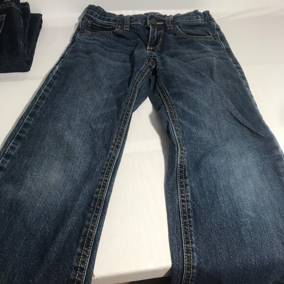 2 Pairs Size 7 Old Navy Boys Flex Fit Jeans Loose Bootcut & Straight Leg Dark - Picture 7 of 12